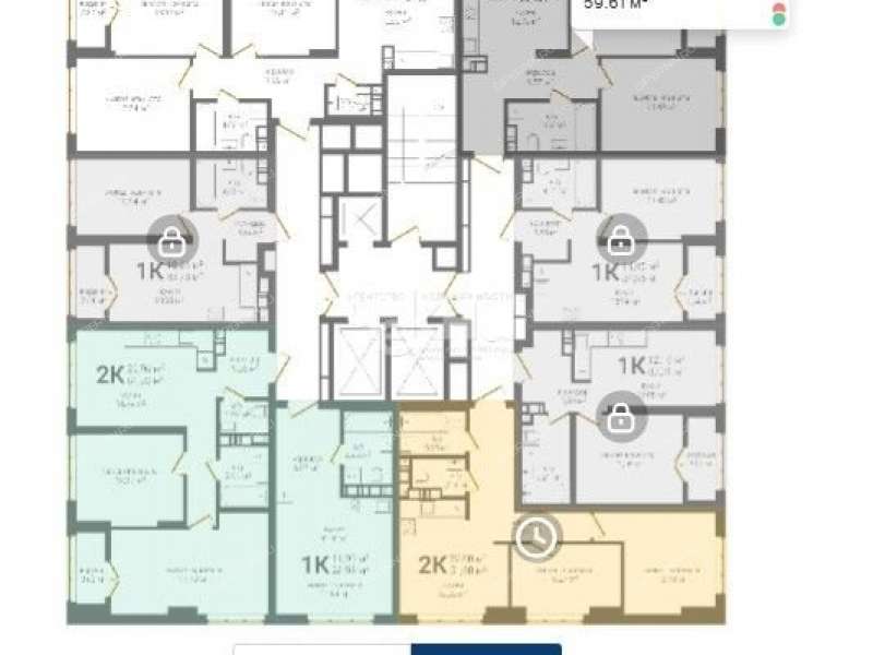 двухкомнатная квартира в новостройке на Казанском шоссе