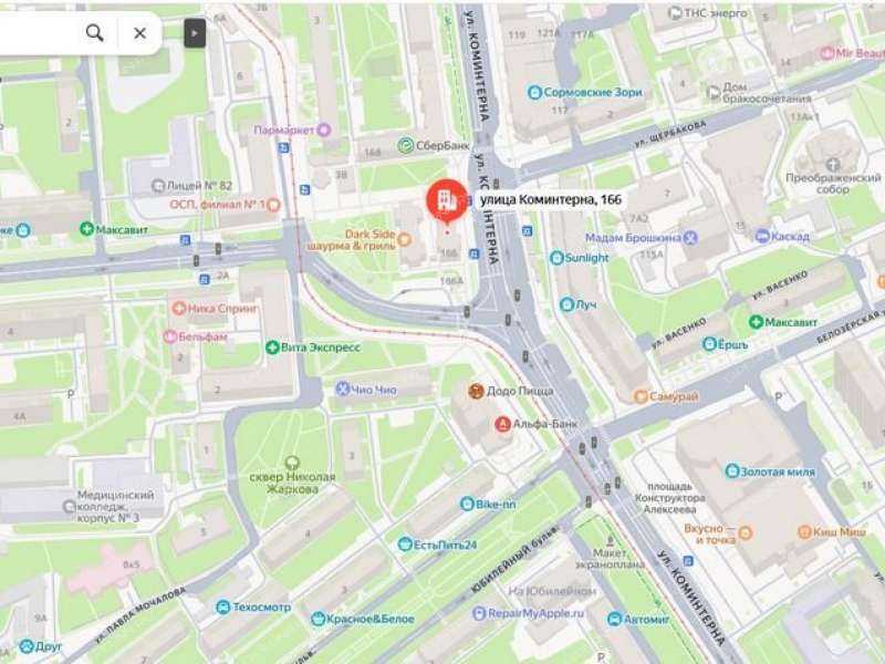 помещение под торговую площадь на улице Коминтерна