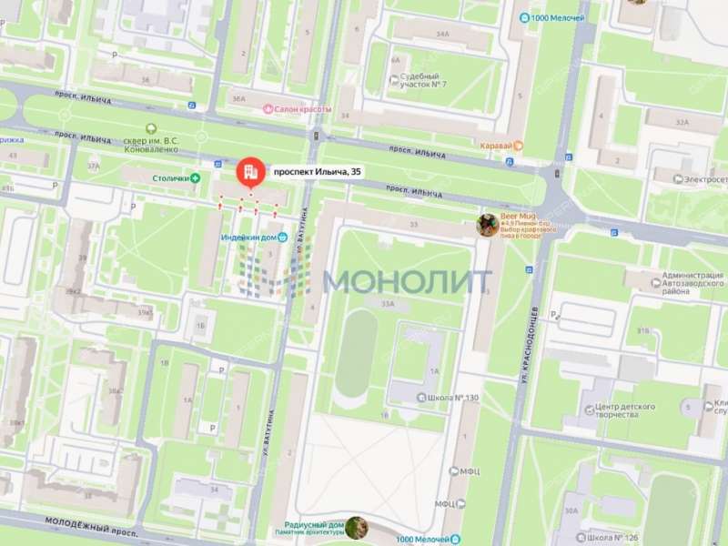 однокомнатная квартира на проспекте Ильича дом 35