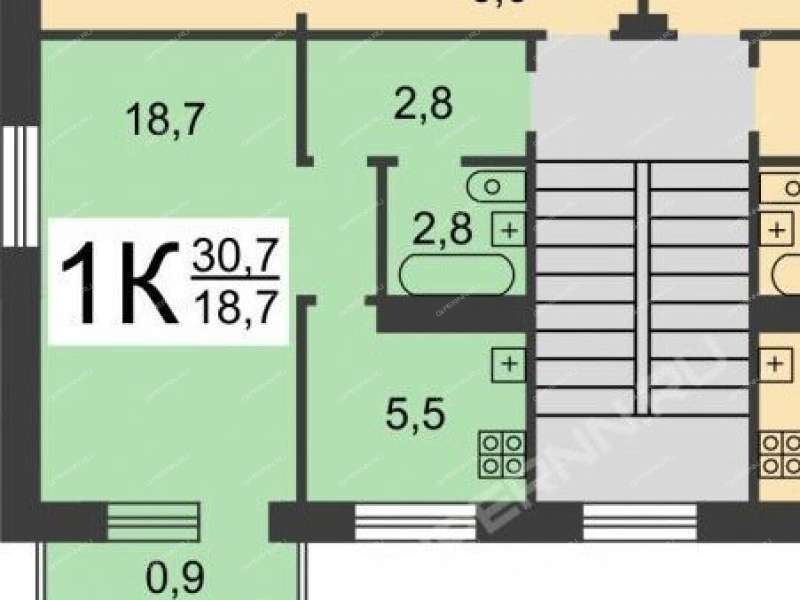однокомнатная квартира на Берёзовской улице дом 70