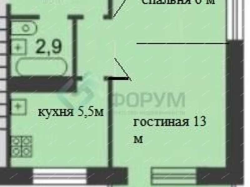 однокомнатная квартира на улице Никиты Рыбакова дом 11