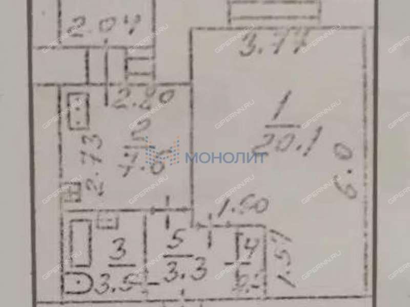 однокомнатная квартира на улице Чаадаева дом 2