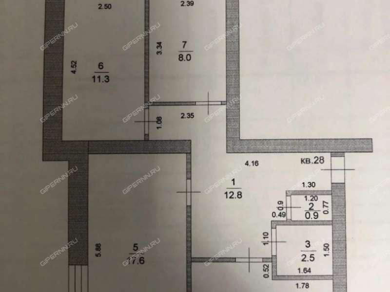 трёхкомнатная квартира на Центральной улице дом 18