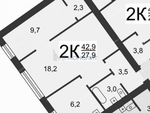 2-komnatnaya-ul-bolshaya-pokrovskaya-d-58-1 фото