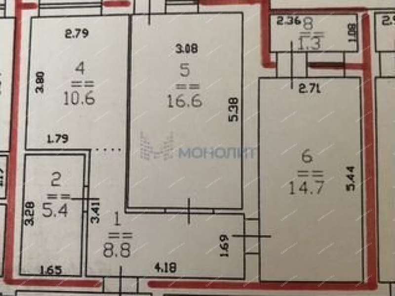 двухкомнатная квартира на Казанском шоссе дом 4