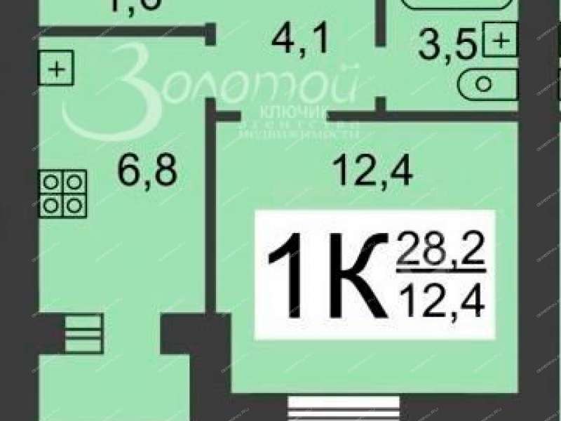 однокомнатная квартира на улице Коминтерна дом 18