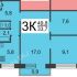 трёхкомнатная квартира на улице Гаугеля дом 30