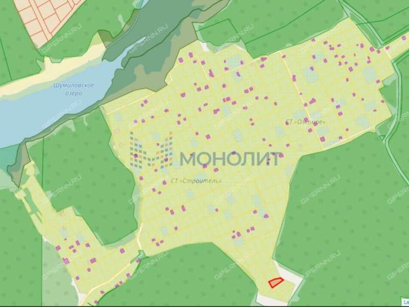 земельный участок 6,72 сотки Без имени улица СНТ Строитель