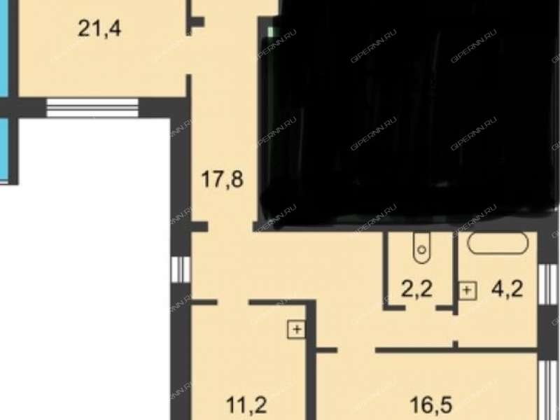 двухкомнатная квартира на проспекте Гагарина дом 107