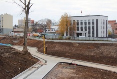 Строительство террасного парка остановили в центре Нижнего Новгороде