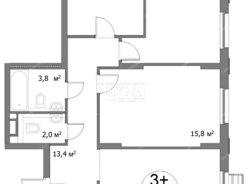 трёхкомнатная квартира на улице Сергея Акимова дом 50