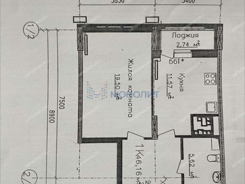 однокомнатная квартира на улице Родионова дом 192 к5