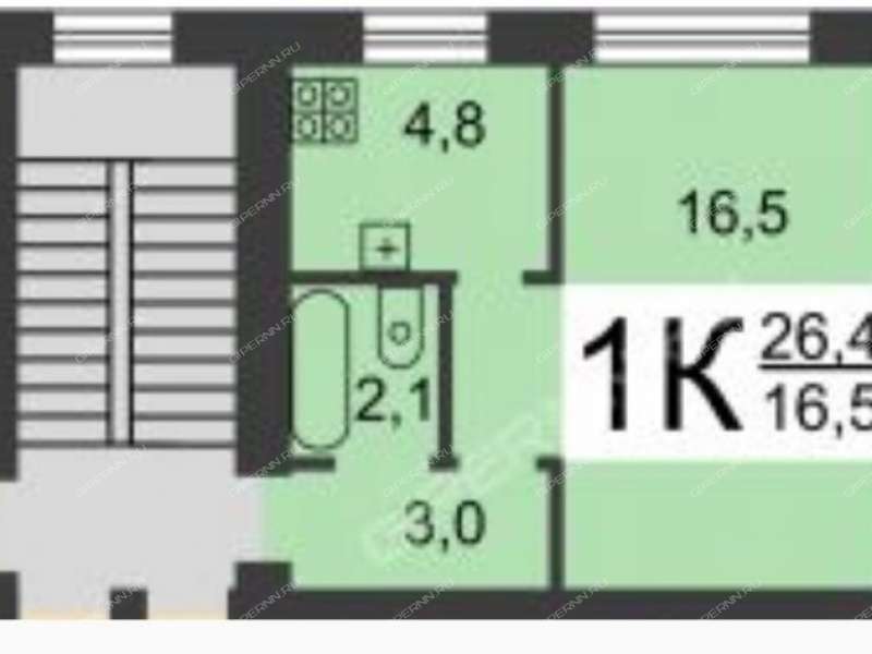 однокомнатная квартира на Мончегорской улице дом 13а